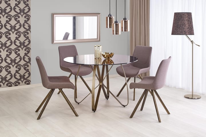 Ruokapöytä Gastia 120 cm - Ruskea/Kulta - Huonekalut - Pöydät - Ruokapöydät & keittiön pöydät