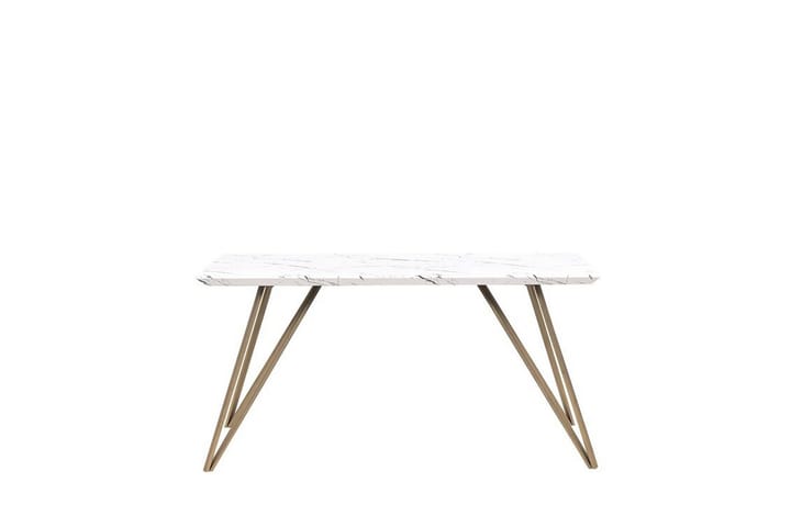 Ruokapöytä Hafslo 150 cm - Valkoinen/Kulta - Huonekalut - Pöytä & ruokailuryhmä - Ruokapöydät & keittiön pöydät