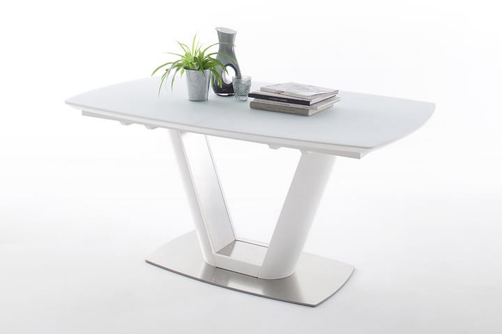 Ruokapöytä Hipps Jatkettava 160 cm - Valkoinen - Huonekalut - Pöydät - Ruokapöydät & keittiön pöydät