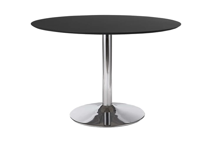 Ruokapöytä Ibizar 110 cm Pyöreä - Musta/Kromi - Huonekalut - Pöytä & ruokailuryhmä - Ruokailuryhmä