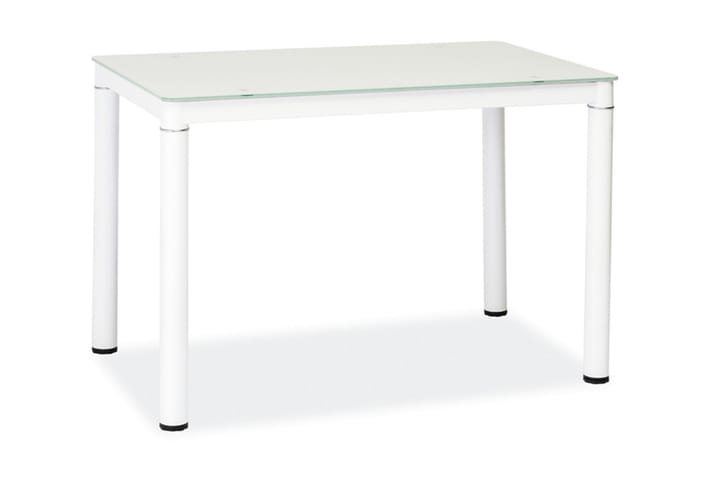 Ruokapöytä Jelka 110 cm - Lasi/Valkoinen - Huonekalut - Pöytä & ruokailuryhmä - Ruokapöydät & keittiön pöydät
