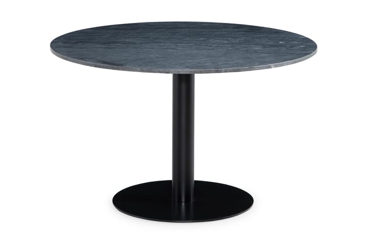 Ruokapöytä Justine 120 cm Pyöreä Marmori - Harmaa/Musta - Huonekalut - Pöytä & ruokailuryhmä - Ruokapöydät & keittiön pöydät