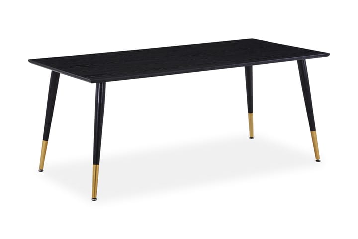 Ruokapöytä Kenton 180 cm - Musta/Messinki - Huonekalut - Pöytä & ruokailuryhmä - Ruokapöydät & keittiön pöydät