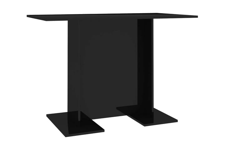 Ruokapöytä korkeakiilto musta 110x60x75 cm lastulevy - Musta - Huonekalut - Pöytä & ruokailuryhmä - Ruokailuryhmä