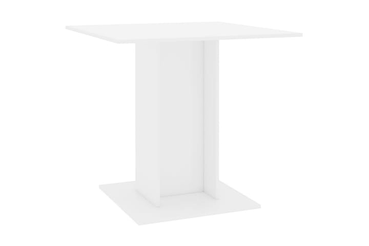 Ruokapöytä korkeakiilto valkoinen 80x80x75 cm lastulevy - Valkoinen - Huonekalut - Pöytä & ruokailuryhmä - Ruokapöydät & keittiön pöydät