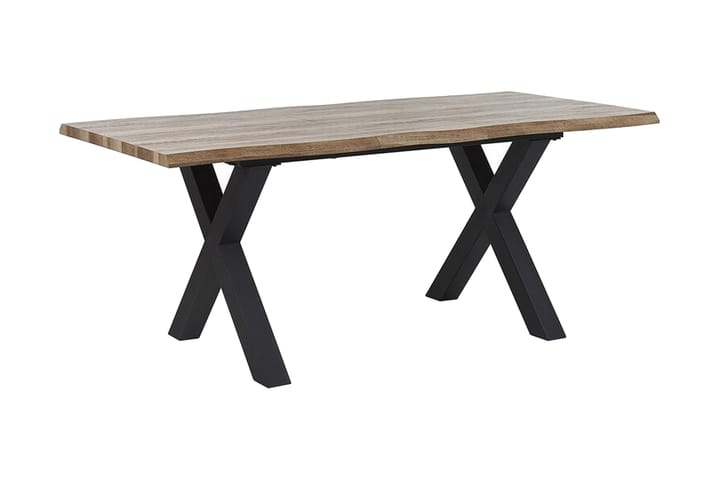 Ruokapöytä Lacanto 180 cm kokoontaitettava - Vaalea puu / musta - Huonekalut - Pöytä & ruokailuryhmä - Ruokapöydät & keittiön pöydät
