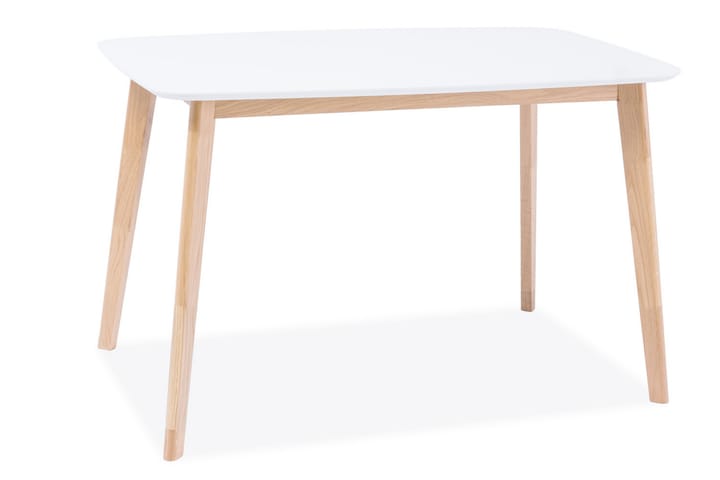 Ruokapöytä Louesme 120 cm - Valkoinen/Luonnonväri - Huonekalut - Pöytä & ruokailuryhmä - Ruokapöydät & keittiön pöydät