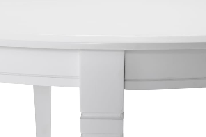 Ruokapöytä Lowisa Jatkettava 150 cm Ovaali - Valkoinen - Huonekalut - Pöydät & ruokailuryhmät - Ruokapöydät & keittiön pöydät