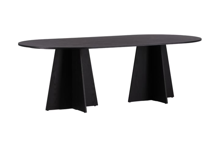 Ruokapöytä Manciat 230x115x75 cm Soikea - Musta - Huonekalut - Pöytä & ruokailuryhmä - Ruokapöydät & keittiön pöydät