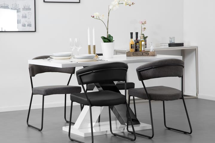 Ruokapöytä Mendoza 140 cm - Valkoinen - Huonekalut - Pöytä & ruokailuryhmä - Ruokapöydät & keittiön pöydät