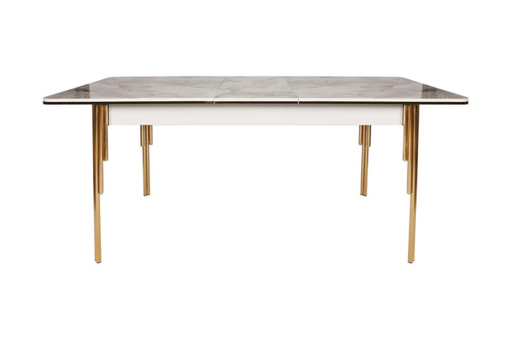 Ruokapöytä Misticon 146x78x146 cm - Kulta/Valkoinen - Huonekalut - Pöytä & ruokailuryhmä - Ruokapöydät & keittiön pöydät