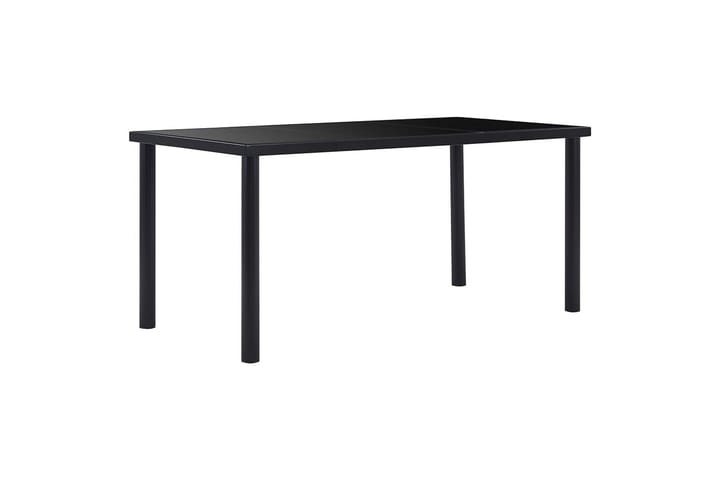 Ruokapöytä musta 160x80x75 cm karkaistu lasi - Musta - Huonekalut - Pöytä & ruokailuryhmä - Ruokapöydät & keittiön pöydät