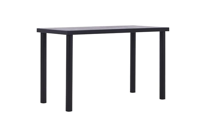 Ruokapöytä musta ja betoninharmaa 120x60x75 cm MDF - Musta - Huonekalut - Pöytä & ruokailuryhmä - Ruokapöydät & keittiön pöydät