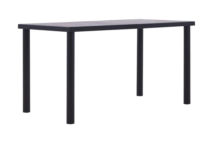 Ruokapöytä musta ja betoninharmaa 140x70x75 cm MDF - Musta - Huonekalut - Pöytä & ruokailuryhmä - Ruokapöydät & keittiön pöydät