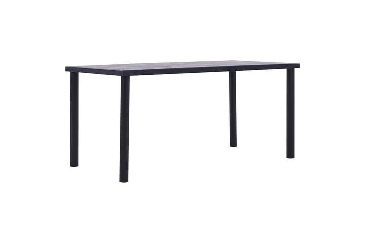 Ruokapöytä musta ja betoninharmaa 160x80x75 cm MDF - Musta - Huonekalut - Pöydät & ruokailuryhmät - Ruokapöydät & keittiön pöydät