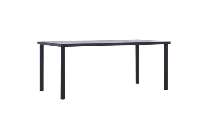 Ruokapöytä musta ja betoninharmaa 180x90x75 cm MDF - Musta - Huonekalut - Pöytä & ruokailuryhmä - Ruokapöydät & keittiön pöydät