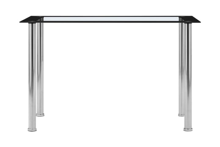 Ruokapöytä musta ja läpinäkyvä 120x60x75 cm karkaistu lasi - Musta - Huonekalut - Pöydät & ruokailuryhmät - Ruokapöydät & keittiön pöydät