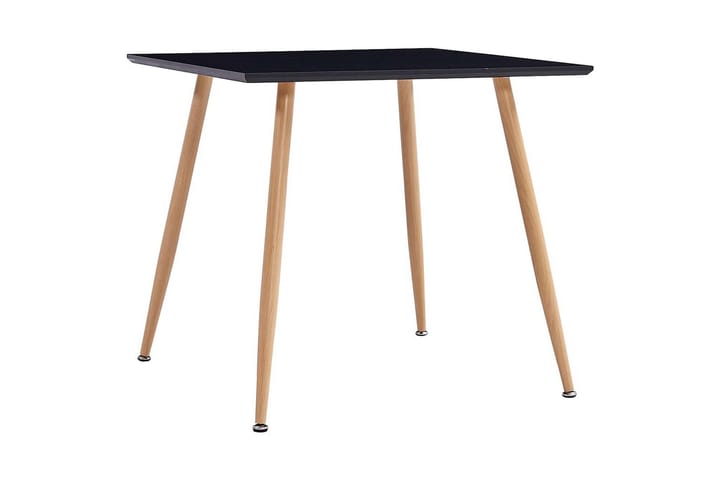 Ruokapöytä musta ja tammi 80,5x80,5x73 cm MDF - Musta - Huonekalut - Pöytä & ruokailuryhmä - Apupöytä & sivupöytä - Yöpöytä