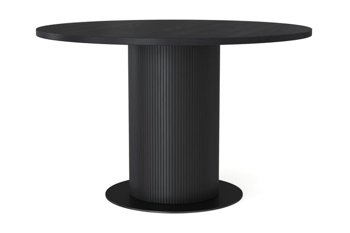 Ruokapöytä Neandir 120 cm Massiivipähkinä Pyöreä - Musta - Huonekalut - Pöytä & ruokailuryhmä - Ruokapöydät & keittiön pöydät