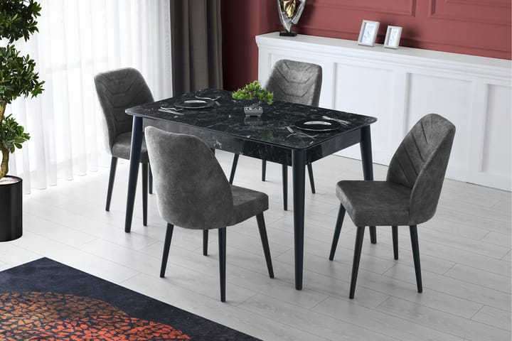 Ruokapöytä Nelumbo 130 cm - Antrasiitti - Huonekalut - Pöytä & ruokailuryhmä - Ruokapöydät & keittiön pöydät