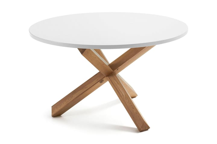 Ruokapöytä Noria 120 cm Pyöreä - Valkoinen - Huonekalut - Pöydät & ruokailuryhmät - Ruokapöydät & keittiön pöydät