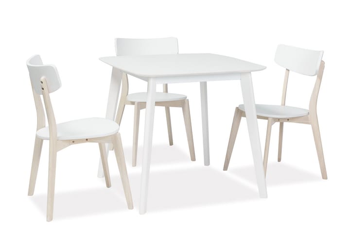 Ruokapöytä Omeo 80 cm - Valkoinen - Huonekalut - Pöytä & ruokailuryhmä - Ruokapöydät & keittiön pöydät
