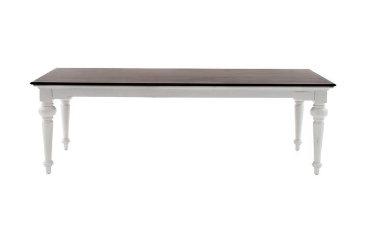 Ruokapöytä Provence 240 cm - Valkoinen/Ruskea - Huonekalut - Pöytä & ruokailuryhmä - Apupöytä & sivupöytä - Konsolipöytä
