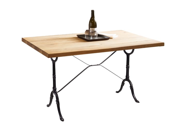 Ruokapöytä Raital 120 cm - Tammi / Musta - Huonekalut - Pöytä & ruokailuryhmä - Ruokapöydät & keittiön pöydät