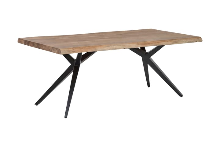 Ruokapöytä Raital 160x90 cm - Akaasia/Musta - Huonekalut - Pöydät & ruokailuryhmät - Ruokapöydät & keittiön pöydät