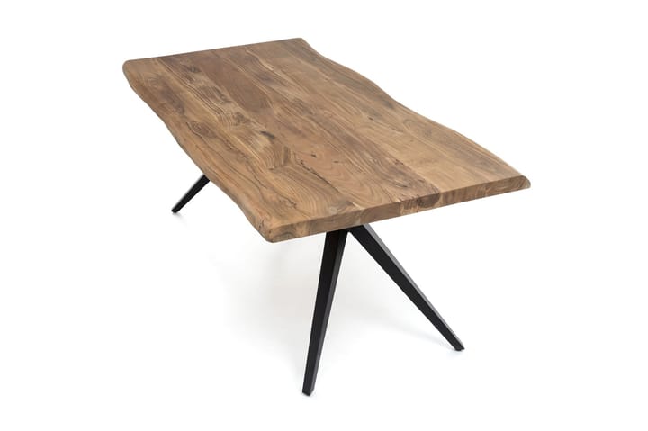 Ruokapöytä Raital 160x90 cm - Akaasia/Musta - Huonekalut - Pöytä & ruokailuryhmä - Ruokapöydät & keittiön pöydät