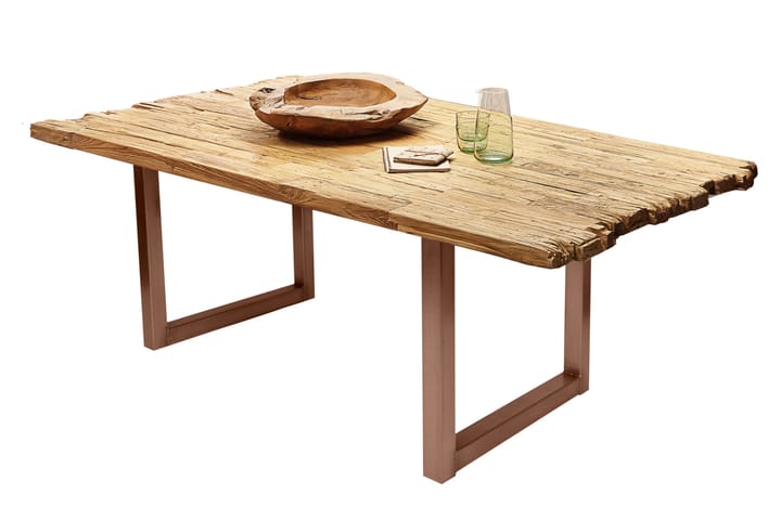 Ruokapöytä Raital 160x90 cm - Kierrätetty tiikki/Ruskea - Huonekalut - Pöytä & ruokailuryhmä - Ruokapöydät & keittiön pöydät