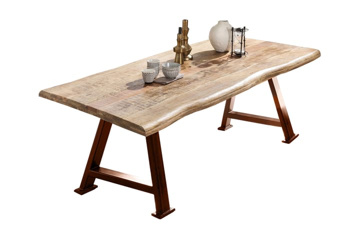 Ruokapöytä Raital 160x90 cm - Mango/Luonnonväri/Ruskea - Huonekalut - Pöytä & ruokailuryhmä - Ruokapöydät & keittiön pöydät