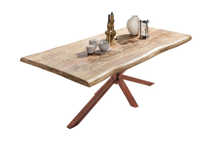 Ruokapöytä Raital 160x90 cm - Mango/Luonnonväri/Ruskea - Huonekalut - Pöydät & ruokailuryhmät - Ruokapöydät & keittiön pöydät