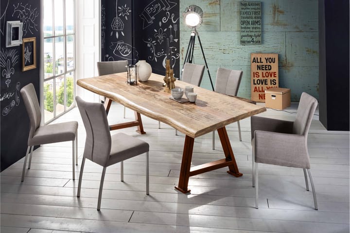 Ruokapöytä Raital 160x90 cm - Mango/Luonnonväri/Ruskea - Huonekalut - Pöytä & ruokailuryhmä - Ruokapöydät & keittiön pöydät