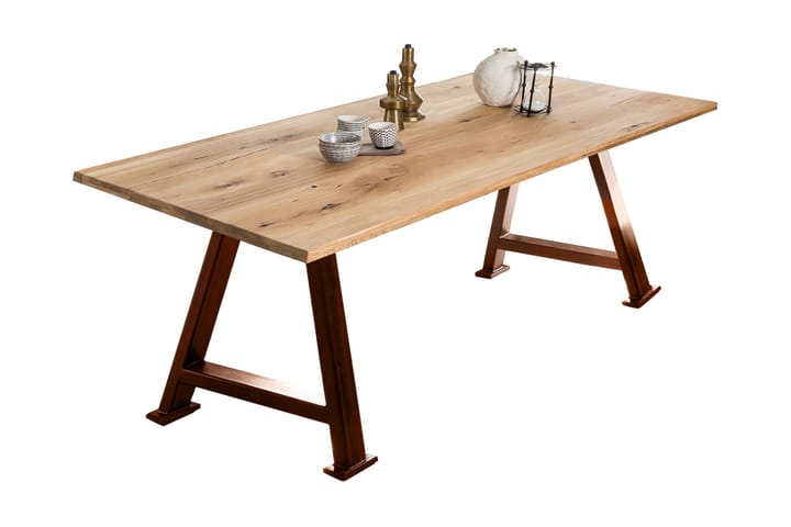 Ruokapöytä Raital 180x100 cm - Tammi/Ruskea - Huonekalut - Pöydät & ruokailuryhmät - Ruokapöydät & keittiön pöydät