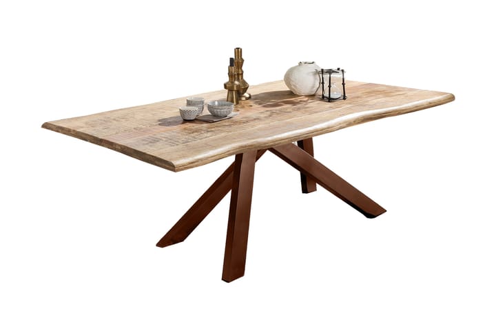 Ruokapöytä Raital 180x90 cm - Mango/Luonnonväri/Ruskea - Huonekalut - Pöydät & ruokailuryhmät - Ruokapöydät & keittiön pöydät