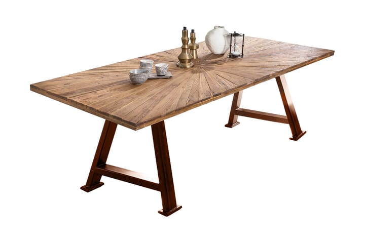 Ruokapöytä Raital 200x100 cm - Kierrätetty puu/ruskea - Huonekalut - Pöytä & ruokailuryhmä - Ruokapöydät & keittiön pöydät