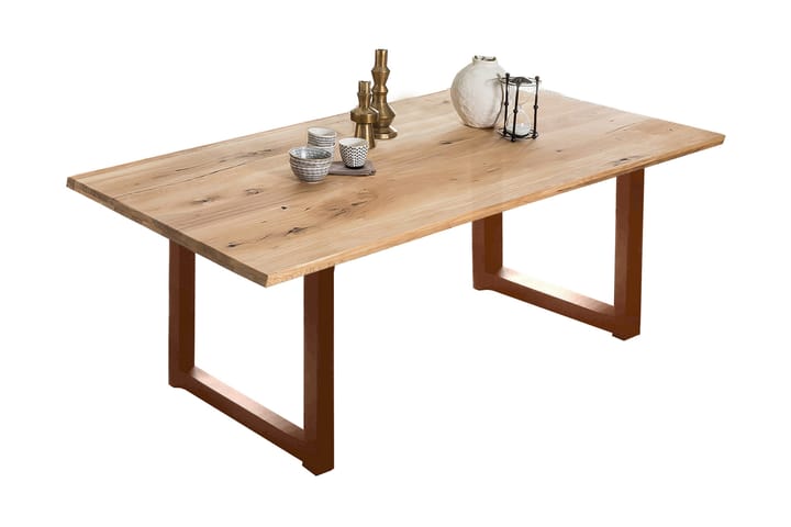 Ruokapöytä Raital 200x100 cm - Tammi/Ruskea - Huonekalut - Pöytä & ruokailuryhmä - Ruokapöydät & keittiön pöydät