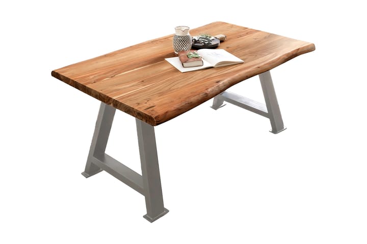 Ruokapöytä Raital 240 cm - Akaasia/Hopea - Huonekalut - Pöydät - Ruokapöydät & keittiön pöydät