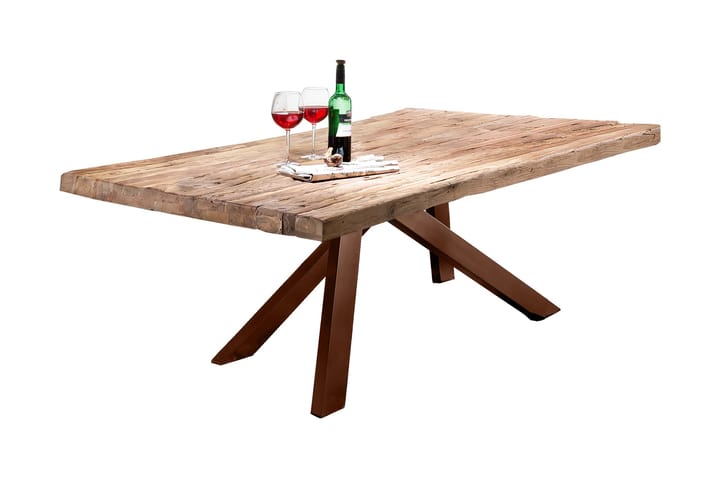 Ruokapöytä Raital 240 cm - Kierrätetty tiikki/Ruskea - Huonekalut - Pöytä & ruokailuryhmä - Ruokapöydät & keittiön pöydät