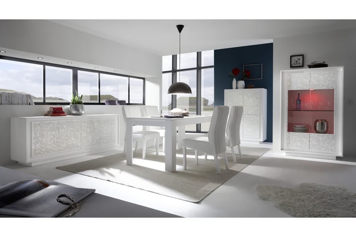 Ruokapöytä Sky 180 cm - Valkoinen - Huonekalut - Pöydät & ruokailuryhmät - Ruokapöydät & keittiön pöydät