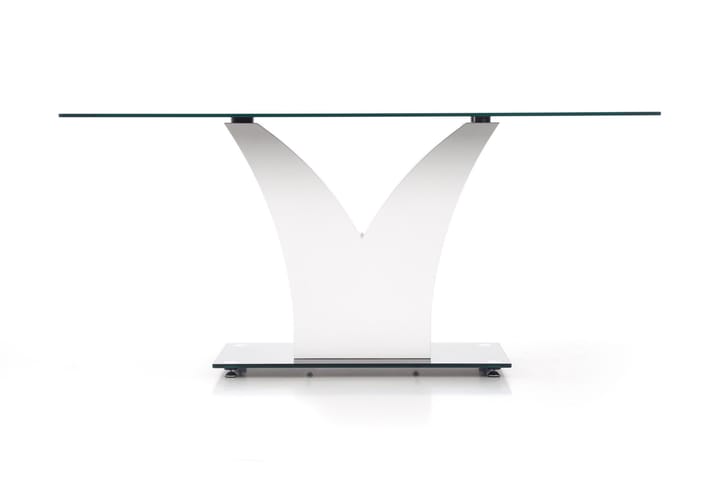 Ruokapöytä Steltzer 160 cm Lasi - Musta/Valkoinen - Huonekalut - Pöytä & ruokailuryhmä - Ruokapöydät & keittiön pöydät