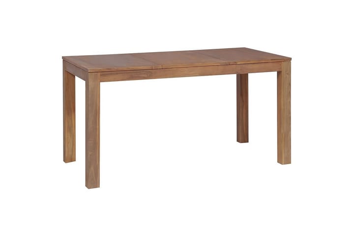Ruokapöytä tiikki luonnollinen viimeistely 140x70x76cm - Ruskea - Huonekalut - Pöytä & ruokailuryhmä - Ruokapöydät & keittiön pöydät