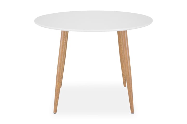 Ruokapöytä Trym 100 cm Pyöreä - Valkoinen - Huonekalut - Pöytä & ruokailuryhmä - Ruokapöydät & keittiön pöydät