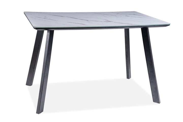 Ruokapöytä Tuena 120 cm - Lasi/Valkoinen/Musta - Huonekalut - Pöytä & ruokailuryhmä - Ruokapöydät & keittiön pöydät