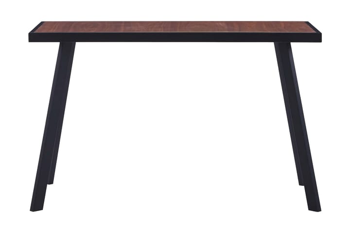 Ruokapöytä tumma puu ja musta 120x60x75 cm MDF - Musta - Huonekalut - Pöytä & ruokailuryhmä - Ruokapöydät & keittiön pöydät