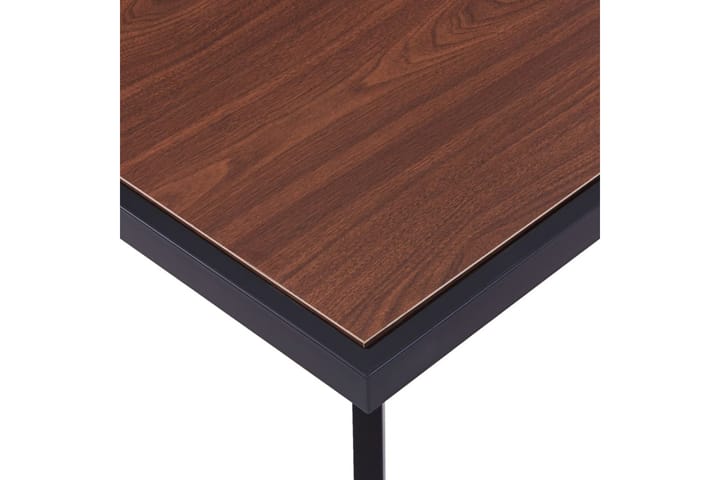 Ruokapöytä tumma puu ja musta 200x100x75 cm MDF - Musta - Huonekalut - Pöydät & ruokailuryhmät - Ruokapöydät & keittiön pöydät