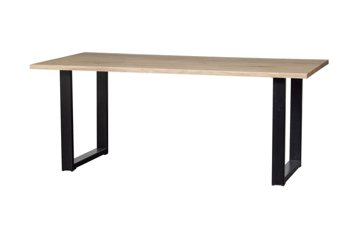 Ruokapöytä Tuor U-jalat 180 cm - Tammi/Musta - Huonekalut - Pöytä & ruokailuryhmä - Ruokapöydät & keittiön pöydät