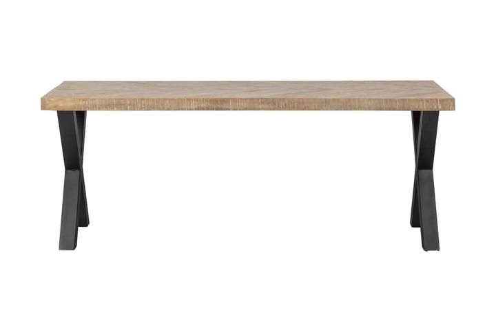 Ruokapöytä Tuor X-jalka 180 cm - Kalanruoto/Luonnonväri/Musta - Huonekalut - Pöydät & ruokailuryhmät - Ruokapöydät & keittiön pöydät