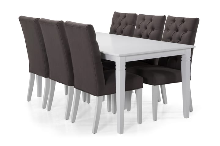 Ruokapöytä Twain 180 cm - Valkoinen/Harmaa - Huonekalut - Pöytä & ruokailuryhmä - Ruokapöydät & keittiön pöydät